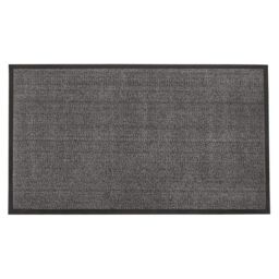 JVL Heavy Duty Barrier Door Mat, 80x140cm, Grey/Black in Dark Grey - Size: 80 cm x 140 cm - thumbnail 1