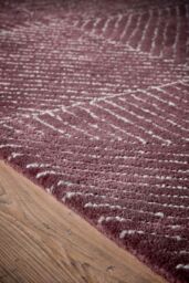 Origin Geometric Berry in Burgundy - Size: 80 cm x 150 cm - thumbnail 5