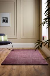 Origin Geometric Berry in Burgundy - Size: 80 cm x 150 cm - thumbnail 1