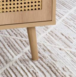 Birlea Croxley Coffee Table Oak Rattan with Storage in Brown - thumbnail 2