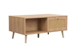 Birlea Croxley Coffee Table Oak Rattan with Storage in Brown - thumbnail 6