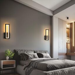 COMELY 16W Modern Acrylic Rectangular Wall Lamp, warm white light 3000K in Black - thumbnail 4