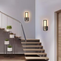 COMELY 16W Modern Acrylic Rectangular Wall Lamp, warm white light 3000K in Black - thumbnail 5
