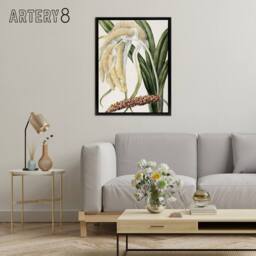 "Artery8 New Zealand Perching Lily Flower Plant Featon Framed Canvas Wall Art in Beige - Size: W12"" x H16""" - thumbnail 3