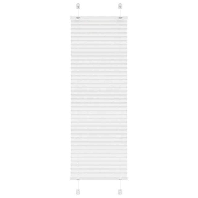 Berkfield Home Pleated Blind White 40x100 cm Fabric Width 39.4 cm Polyester - image 1
