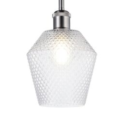 Happy Homewares Modern & Compact Diamond Design Glass Pendant Light Shade in Clear - thumbnail 2