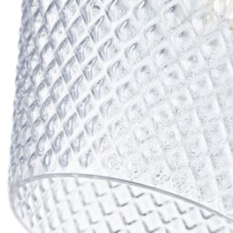 Happy Homewares Modern & Compact Diamond Design Glass Pendant Light Shade in Clear - thumbnail 8