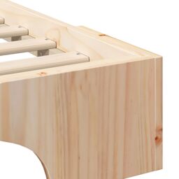Berkfield Home Floor Bed Frame with Storage Brown 140 x 210 cm Wood - thumbnail 9