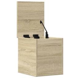 Berkfield Home Storage Box Sonoma Oak 30x35x35 cm Engineered Wood in Light Brown - Size: 30 x 35 x 35 cm - thumbnail 7