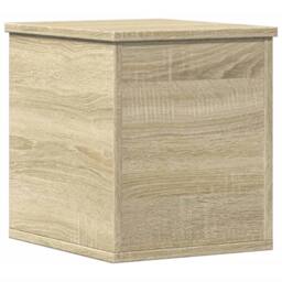 Berkfield Home Storage Box Sonoma Oak 30x35x35 cm Engineered Wood in Light Brown - Size: 30 x 35 x 35 cm - thumbnail 6