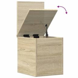 Berkfield Home Storage Box Sonoma Oak 30x35x35 cm Engineered Wood in Light Brown - Size: 30 x 35 x 35 cm - thumbnail 8