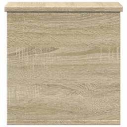 Berkfield Home Storage Box Sonoma Oak 30x35x35 cm Engineered Wood in Light Brown - Size: 30 x 35 x 35 cm - thumbnail 5