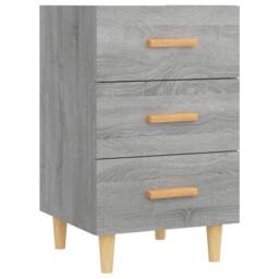 Berkfield Home Elegant Bedside Cabinet Grey Sonoma 40x40x66 cm Engineered Wood - Size: 40 x 40 x 66 cm - thumbnail 3
