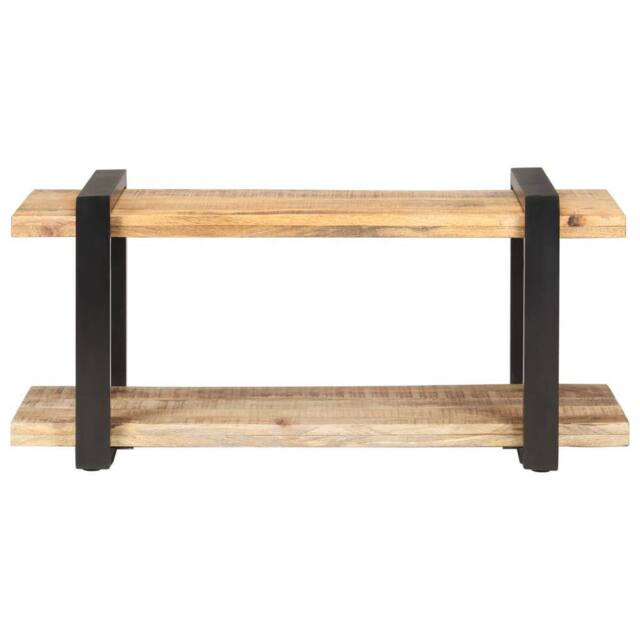 Berkfield Home TV Cabinet 90x40x40 cm Rough Mango Wood in Brown - Size: 90 x 40 x 40 cm - image 1