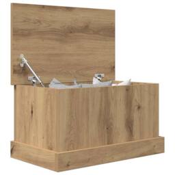 Berkfield Home Storage Box Artisan Oak 30x50x28 cm Engineered Wood in Brown - Size: 30 x 50 x 28 cm - thumbnail 4