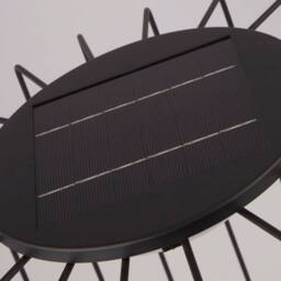 Lighting Collection Eclipse Frame Solar LED Outdoor Post in Black - thumbnail 3