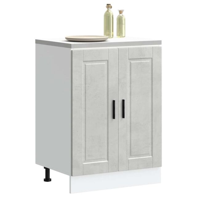 Berkfield Home Kitchen Base Cabinet Porto Concrete Grey Engineered Wood - image 1