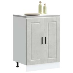 Berkfield Home Kitchen Base Cabinet¬†Porto Concrete Grey Engineered Wood - thumbnail 1