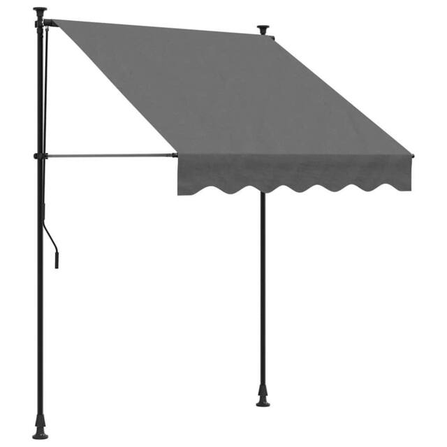Berkfield Home Retractable Awning Anthracite 150x150 cm Fabric & Steel in Dark Grey - image 1
