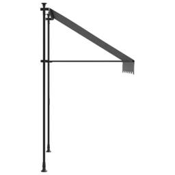Berkfield Home Retractable Awning Anthracite 150x150 cm Fabric & Steel in Dark Grey - thumbnail 4