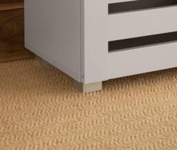 Home Source Oslo 3 Door Shoe Storage Cabinet Unit Cupboard Slatted Doors in Grey - thumbnail 6