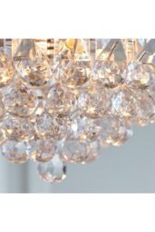 Netlighting Fargo 3 Light Ceiling Pendant Chrome Clear Acrylic E14 in Grey - thumbnail 6