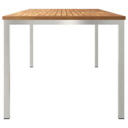 Berkfield Home Outdoor Dining Table 180x90x75 cm Solid Wood Teak in Brown - Size: 180 x 90 x 75 cm - thumbnail 6
