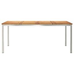 Berkfield Home Outdoor Dining Table 180x90x75 cm Solid Wood Teak in Brown - Size: 180 x 90 x 75 cm - thumbnail 5