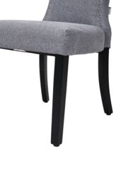 Living and Home Set of 2 Upholstered Dining Chairs in Grey - thumbnail 9