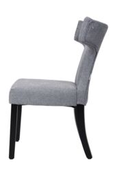 Living and Home Set of 2 Upholstered Dining Chairs in Grey - thumbnail 5