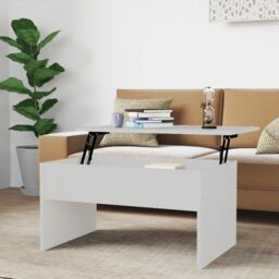 Berkfield Home Coffee Table White 80x50.5x41.5 cm Engineered Wood - thumbnail 1