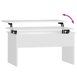 Berkfield Home Coffee Table White 80x50.5x41.5 cm Engineered Wood - thumbnail 6