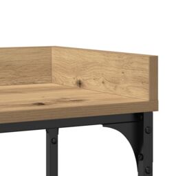Berkfield Home Console Table Artisan Oak 100x30x80 cm Engineered Wood & Steel in Brown - Size: 100 x 30 x 80 cm - thumbnail 8