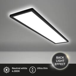 BRILONER Ultraslim Black 36W 4800lm 4000K On Off-IP20 LED Panel - thumbnail 3
