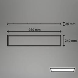 BRILONER Ultraslim Black 36W 4800lm 4000K On Off-IP20 LED Panel - thumbnail 7