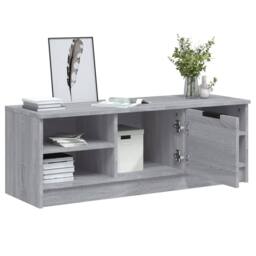 Berkfield Home TV Cabinet Grey Sonoma 102x35.5x36.5 cm Engineered Wood - thumbnail 5