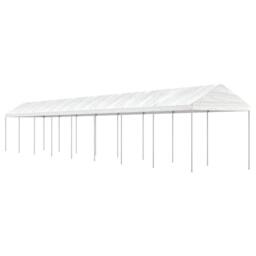 Berkfield Home Gazebo with Roof White 17.84x2.28x2.69 m Polyethylene - thumbnail 2