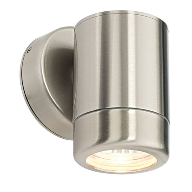 Loops Dimmable Outdoor IP65 Wall Downlight - 7W GU10 LED Marine Grade Stainless Steel in Metallics - image 1