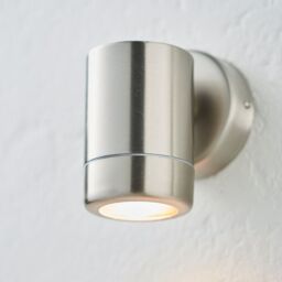 Loops Dimmable Outdoor IP65 Wall Downlight - 7W GU10 LED Marine Grade Stainless Steel in Metallics - thumbnail 5