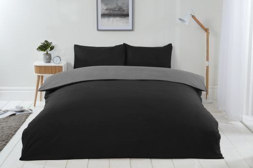 New Edge Blinds Brights Reversible Duvet in Black - Size: Single - image 1