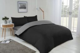 New Edge Blinds Brights Reversible Duvet in Black - Size: Single - thumbnail 4