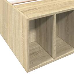 Berkfield Home Modern Bed Frame without Mattress Sonoma Oak 100x200 cm in Brown - thumbnail 7