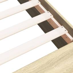 Berkfield Home Modern Bed Frame without Mattress Sonoma Oak 100x200 cm in Brown - thumbnail 8