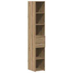 Berkfield Home Slim Storage Cabinet Artisan Oak 30x42.5x225 cm Engineered Wood in Brown - thumbnail 6