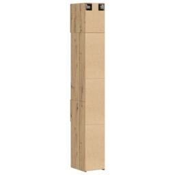 Berkfield Home Slim Storage Cabinet Artisan Oak 30x42.5x225 cm Engineered Wood in Brown - thumbnail 9