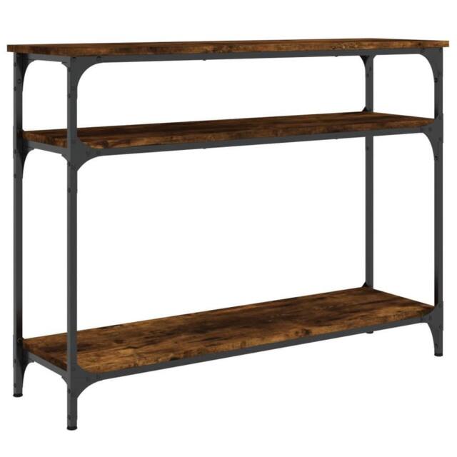 Berkfield Home Console Table Smoked Oak 100x29x75 cm Engineered Wood in Brown - Size: 100 x 29 x 75 cm - image 1