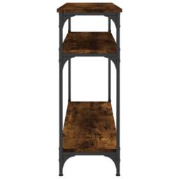 Berkfield Home Console Table Smoked Oak 100x29x75 cm Engineered Wood in Brown - Size: 100 x 29 x 75 cm - thumbnail 5