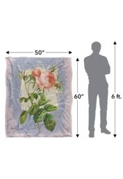 JQ Licensing Love Happiness Joy Flower Silky Touch Super Soft Throw Blanket 152 X 127 cm in White - thumbnail 5