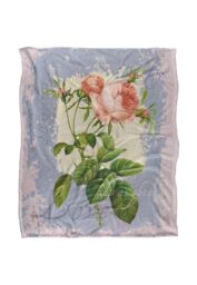 JQ Licensing Love Happiness Joy Flower Silky Touch Super Soft Throw Blanket 152 X 127 cm in White - thumbnail 1