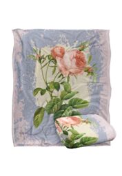 JQ Licensing Love Happiness Joy Flower Silky Touch Super Soft Throw Blanket 152 X 127 cm in White - thumbnail 2